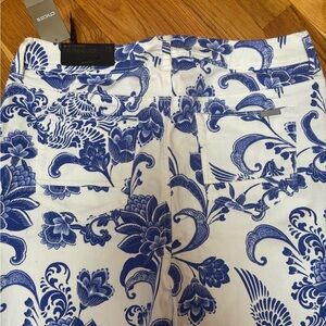 Chicos NWT - Blue and White Floral Jeans
